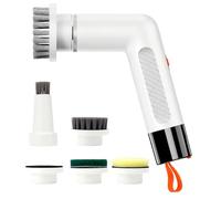 Breeker S3 Brosse à récurer rotative sans fil, rechargeable à 2 vitesses, étanche IPX6, mini brosse à récurer électrique pour salle de bain et cuisine, 5 têtes de brosse remplaçables pour joints