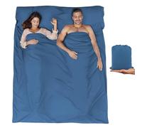 BREENHILL Doublure de sac de couchage double, draps de camping et drap de voyage, auberges et voyages pour adultes, sac de couchage léger pour la randonnée, les hôtels