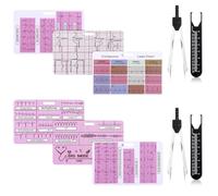 Breeshy 2 Jeux D'Étriers ECG et 3 Badges D'Interprétation Du Rythme ECG Ensemble D'Outils D'Étriers ECG pour Infirmières, Médecins, Hôpitaux