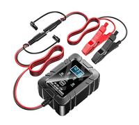 Breeshy 6V 12V 1.5A Chargeur de Batterie Intelligent pour Voiture, Chargeur pour Camping-Car, Camion, Moto, Prise UE