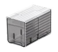 Breeshy Boîte de Rangement Murale pour Cotons et Tampons, Récipient de Rangement en Plastique Transparent Sans Perforation pour Produits Cosmétiques avec Tiroir B