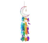 Breeshy DéCoration de Arc-en-Ciel Attrapeur de RêVes Plume Attrapeur de RêVes Mariage Invité Cadeau Tenture Murale DéCor Convient pour Voiture