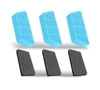 Breeshy Filtres pour à Eau pour Chat 2,2 L / 74 Oz, Filtres de Remplacement et Éponges pour à Eau Automatique pour Animaux de Compagnie 3PCS
