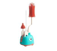 Breeshy Goupillon à biberon en silicone, brosse de nettoyage, égouttoir spécial nouveau-né, kit de nettoyage de mamelon long A