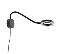 Breeshy Lampe de Bureau LED 5W Tri-Dimming USB Switch Cable Lampe de Table Clip sur Light Lampe de Lecture Applique Murale Noir