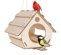 Breeshy Mangeoire à Oiseaux Suspendue à Monter Soi-Même, Décoration de Jardin, Cage à Oiseaux D'Intérieur et D'Extérieur, Pendentif de Jardin, Maison à Oiseaux