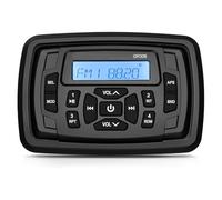 Breeshy Radio Stéréo Marine pour Bateau, Bluetooth, Étanche, FM, AM, Lecteur Audio Multimédia Numérique pour Yacht, Jauge, ATV, UTV, Chariot, Moto