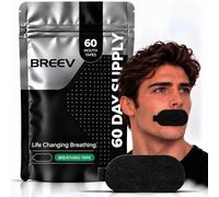 Breev® Lot de 60 bandes buccales anti-ronflements de qualité supérieure pour dormir et arrêter de ronfler