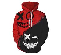 BREEWO Casual Sweatshirt Homme 3D Numérique Impression Tendance Mode Sweatshirt Homme Printemps Automne Sweatshirt Capuche Homme Cosplay Beau Gosse Sweatshirt Manches Longues Homme TD-01 S