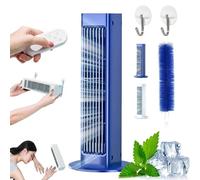 Breezamax, Climatiseur Portable Breeze Max, Qinux BreezaMax : Éliminez Instantanément La Chaleur Et L'humidité ! Climatiseurs Portables Rechargeables À 3 Vitesses (Blue)