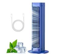 Breezamax Qinux BrizaacQinux Breezamax Beat The Hot Heat & Humidity Climatiseur portable instantanément rechargeable avec 3 vitesses (bleu)