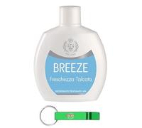 Breeze Freschezza Talcata Squeeze Lot de 12 déodorants sans gaz et sans sels d'aluminium Parfum 48 h 100 ml + porte-clés Beni Culinari