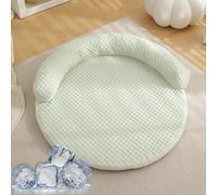 Breeze Lit pour chat - Tissu rafraîchissant en soie glacée avec mousse à mémoire de forme, respirant, imperméable et lavable en machine pour un confort en toutes saisons