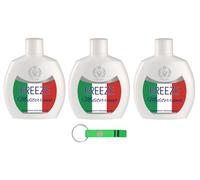 Breeze Mediterraneo Squeeze Lot de 3 déodorants sans gaz et sans sels d'aluminium Parfum 48 h 100 ml + porte-clés Beni Culinari