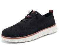 Breeze Men’s Business Casual Shoes Comfy Fit Lightweight Breathable for Work Travel Daily Commute (Black,EU_39)