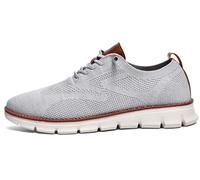 Breeze Men’s Business Casual Shoes Comfy Fit Lightweight Breathable for Work Travel Daily Commute (Gray,EU_40)