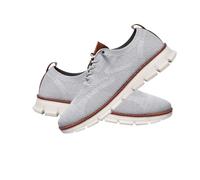 Breeze Men's Lightweight Mesh Casual Dress Sneakers - Breathable Walking Shoes for Work, Travel, and Everyday Wear (Gray,43)