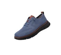 Breeze Men's Lightweight Mesh Casual Dress Sneakers, Soft Sole Business Casual Shoes for Travel, Office, Daily Wear (Light Blue-Black,47)
