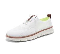 Breeze Shoes for Men - Business Casual Lightweight Oxford Sneakers for Workdays & Travel, Breathable Walking Footwear (White,40)