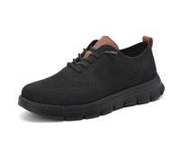 Breeze Shoes for Men - Business Casual Lightweight Oxford Sneakers for Workdays & Travel, Breathable Walking Footwear (All Black,40)