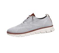 Breeze Shoes for Men, Lightweight Breathable Casual Oxfords, Comfortable Mesh Dress Sneakers for Walking & Business Travel (Light Grey,41)