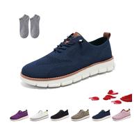 Breeze Shoes for Women, 2025 New Women Wearbreeze Sneakers, Urban - Ultra Comfortable Orthopedic Shoes Lightweight Breathable Mesh Oxfords Slip on Boat Shoe(Bleu,38 EU)