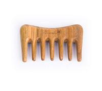 Breezelike Peigne à cheveux à dents larges - Mini peigne en bois naturel pour cheveux bouclés - Pas de pics statiques en bois de santal peigne pour démêler