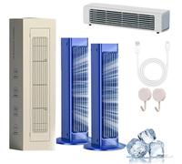 BreezeMax Air portable Breeze Maxx Portable AC, silencieux, économie d'énergie, vitesse du vent à trois vitesses, rechargeable, convient pour voiture et chambre à coucher (bleu, 2 pièces, rechargeable