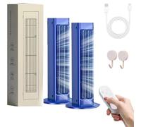 BreezeMax Air portable Breeze Maxx Portable AC, silencieux, économie d'énergie, vitesse du vent à trois vitesses, rechargeable, convient pour voiture et chambre à coucher (bleu, 2 pièces, rechargeable