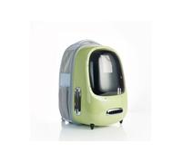 PETKIT Sac à dos de voyage pour chiens et chats. ventilateur intégré et lumière LED. bonne ventilation. poids léger. sac à dos pour animal de compagnie. sac à dos pour chat. piles non incluses (vert)