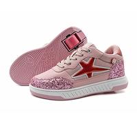 Breezy Rollers 2231412 Patins à roulettes 2 en 1 pour Enfant, Rose, 35 EU