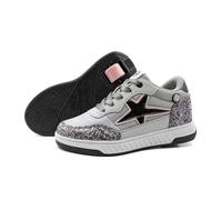 BREEZY ROLLERS Chaussure à Roulettes Star Argent Gris - Chaussures à roulettes Heelys 35