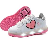 Breezy Rollers Chaussures à roulettes LED pour Enfants I LED Rollers-Sneakers I De Chaussures de Rue pour Filles et Garçons à Rollers en Quelques Secondes I Baskets à roulettes