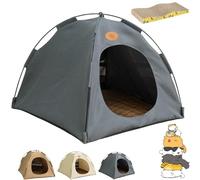 Breezyden Pop-Up Pet Tent - Foldable, Portable Hideaway for Cats and Small Dogs, Indoor and Outdoor Pet Tent House with Mesh Window, Pop-Up Design, Waterproof Cat Nest (Gray,S)