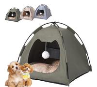 Breezyden Pop-Up Pet Tent Portable Hideaway for Cats & Small Dogs, Portable, Waterproof, Foldable Hideaway with Mesh Ventilation, Anti-Slip Base, Fully Washable, Ideal Year Round (Green, M(40*40*38))
