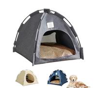Breezyden Pop-Up Pet Tent-Portable Hideaway for Cats & Small Dogs,Waterproof Non-Slip and Breathable with Padded Mesh Windows, Easy to Clean and Portable，Suitable for Indoor Outdoor (Gray, L)