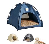 Breezyden Pop-Up Pet Tent-Portable Hideaway for Cats & Small Dogs,Waterproof Non-Slip and Breathable with Padded Mesh Windows, Easy to Clean and Portable，Suitable for Indoor Outdoor (Blue, L)