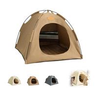 Breezyden Tente Pop-up pour Chat - Antidérapante et Portable - Cachette pour Chats et Petits Chiens (café, S (Convient aux Animaux de Moins de 8,8 kg)