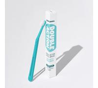Breezytail Dentimal Brosse à dents double action pour animaux de compagnie avec presse-dentifrice intégré - Poils frais ultra-fins de 0,09 mm, tête compacte coudée à 15° de 16 mm pour soins