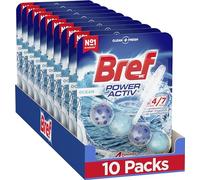 Bref Bref WC Power Activ Océan, nettoyant WC, nettoyage et fraîcheur pour vos toilettes, format stock de 10 paquets