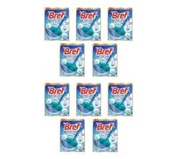 BREF Color Activ+ Lagon - Produit Nettoyant Détartrant toilettes - Lot de 10 blocs WC
