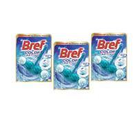 Bref Lot de 3 Colors Activ+ Lagon - Bloc WC (50g) - Produit Nettoyant Détartrant toilettes
