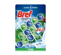 Bref Power Activ Natura Panier WC (3 pièces) propre salle de bain pour un WC toujours propre et frais, nettoyant de salle de bain avec formule anti-calcaire qui élimine la saleté