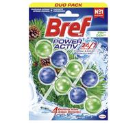 BREF WC - Bloc Nettoyant Puissant Pin pour Des Toilettes Fraîches et Propres (Lot 2x50g) - Le lot de 3