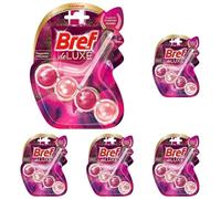 Bref WC Deluxe Magnolia précieux - 1 Bloc WC (50g) - Produit Nettoyant WC - Parfum WC - Formule anti-calcaire (Lot de 5)