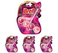Bref WC Deluxe Magnolia précieux -Produit Nettoyant WC - Parfum WC - 4 éléments actifs - Parfum raffiné - Mousse nettoyante - Formule anti-calcaire - Formule Anti-calcaire - 1 Bloc WC (50g) (Lot de 4)