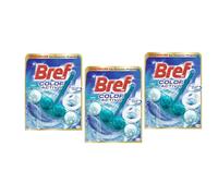 BREF WC Lot de 3 Colors Activ+ Lagon - Bloc WC (50g) - Produit Nettoyant Détartrant toilettes