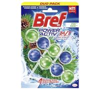 Bref WC Power Activ' Boost Pin - 2 Blocs WC (2x50g) - Produit Nettoyant WC - Anti calcaire Mousse Nettoyante (Lot de 6)