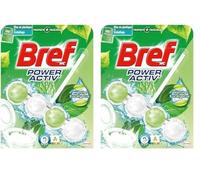 Bref WC Power Activ' Menthe Eucalyptus - 1 Bloc WC (50g) - Produit Nettoyant WC - Anti calcaire Mousse Nettoyante (Lot de 2)