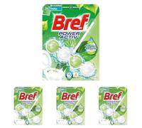 Bref WC Power Activ' Menthe Eucalyptus - 1 Bloc WC (50g) - Produit Nettoyant WC - Anti calcaire Mousse Nettoyante (Lot de 4)